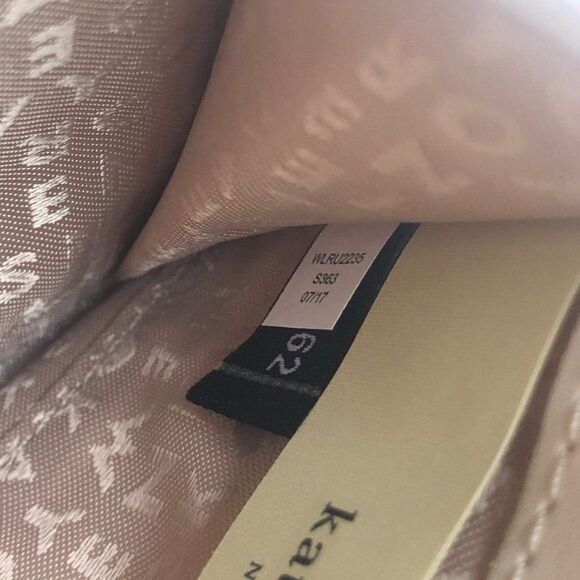 Kate Spade Womens Wallet Zip Around Shiny Metallic Gold Heart Print - Picture 9 of 10